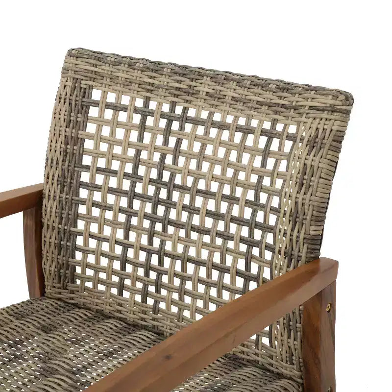 Christopher Knight Home Hampton Salon de jardin 6 places en bois d'acacia et osier