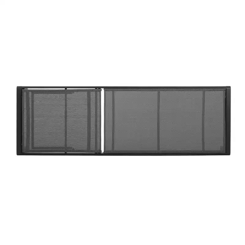 Ensemble de 2 chaises longues d'extérieur modernes Okak avec table d'appoint, chaises de patio avec cadre en aluminium antirouille pour bord de piscine, jardin, arrière-cour