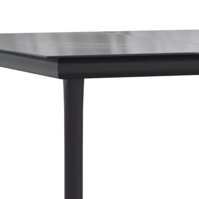 vidaXL Salon de jardin anthracite/noir en résine tressée et acier - Longueur de la table 140 cm - 4 pièces