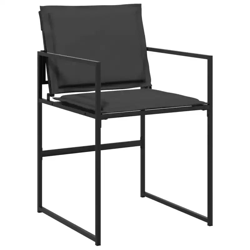 vidaXL Ensemble de salle à manger de jardin avec coussins Mobilier d'extérieur en textilène noir