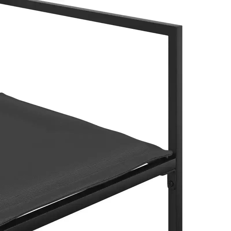 vidaXL Ensemble de salle à manger de jardin avec coussins Mobilier d'extérieur en textilène noir