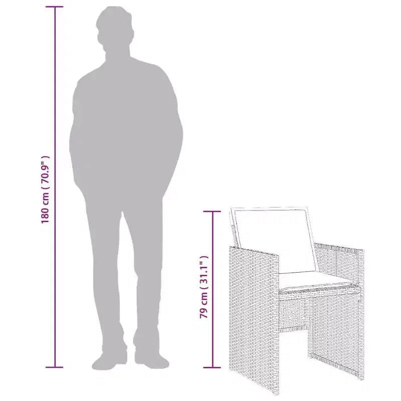vidaXL Ensemble de salle à manger d'extérieur avec coussins Table et chaises de jardin Rotin synthétique Gris