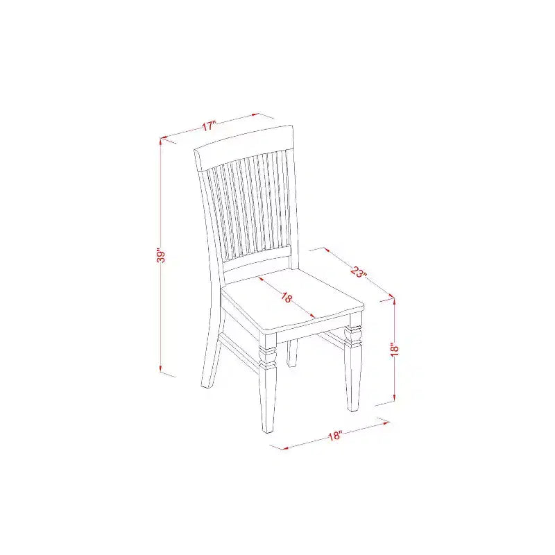 Table à manger HomeStock 7 pièces avec plateau en bois massif finition cerisier et crème, et 6 chaises