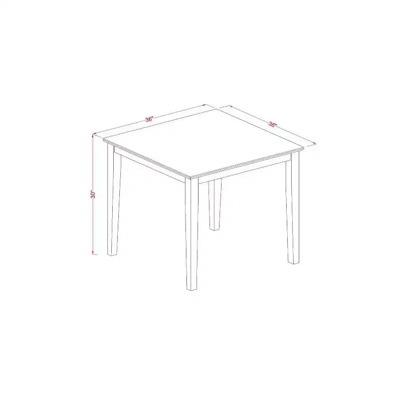 Ensemble de table de cuisine vintage - Table carrée de 91 cm avec 2 chaises Parsons - Ensemble de salle à manger rétro