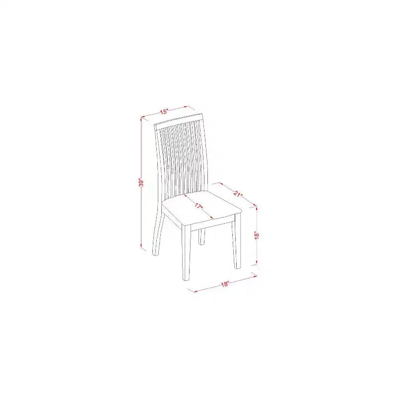 Ensemble table de cuisine ronde avec 4 chaises - Ensemble de salle à manger 107 cm - Finition cerisier crème