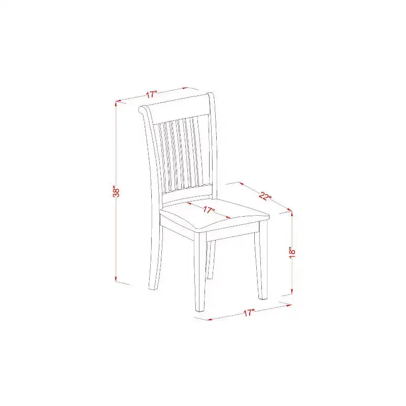 Table à manger 7 pièces ovale en bois massif finition brun selle avec 6 chaises avec