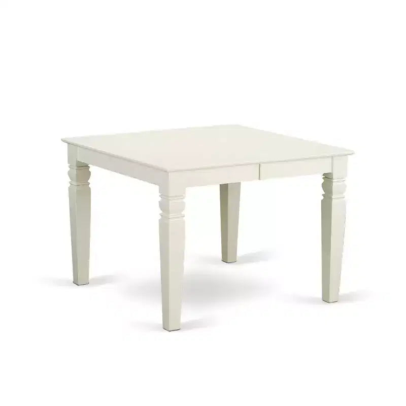 Ensemble Table de Cuisine 5 Pièces Rectangulaire avec Chaises - Salle à Manger 42/60 Pouces Pieds Blanc Lin Flamant Rose