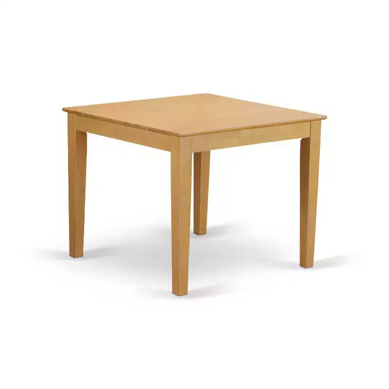 Ensemble Table et Chaises de Salle à Manger 4 Personnes - 5 Pièces - Chaises en Tissu Lin - Finition Chêne 36x36 Pouces