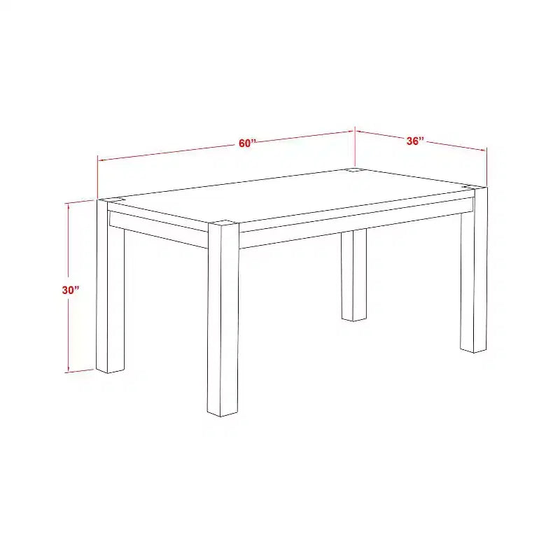 Table de salle à manger HomeStock 7 pièces rectangulaire en bois massif finition jacobéen vieilli avec 6 chaises Parson