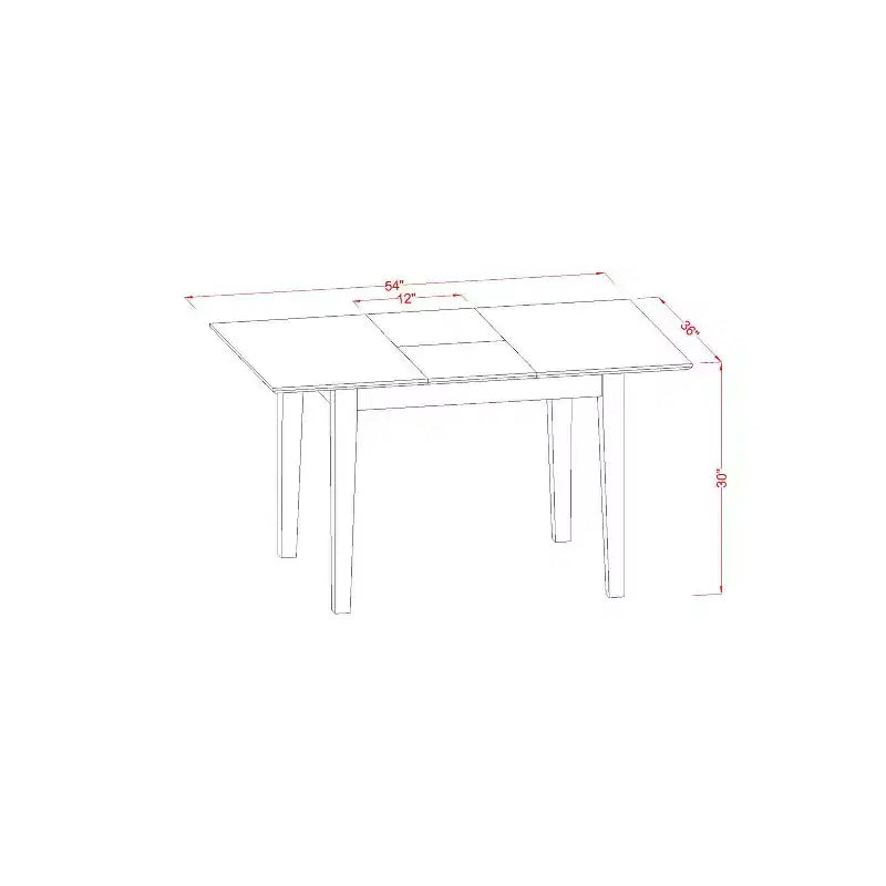Ensemble de salle à manger 4 places - Petite table de cuisine avec chaises - Design moderne - Finition marron selle