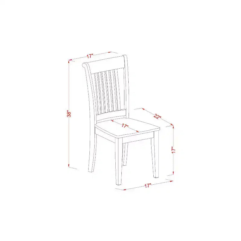 Ensemble repas moderne - Table ronde et 4 chaises - 107 cm - Finition chêne - Meubles de salle à manger/cuisine