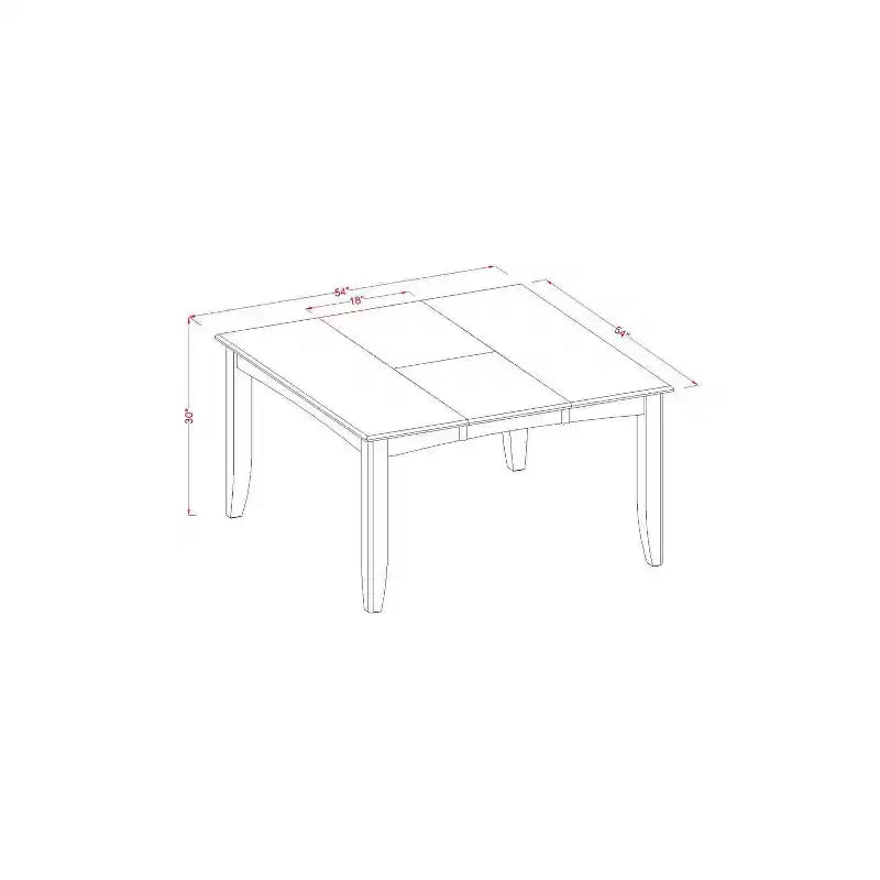 Ensemble de salle à manger 5 pièces style milieu de siècle - Table de dînette et 4 chaises - Ensemble de table de cuisine moderne