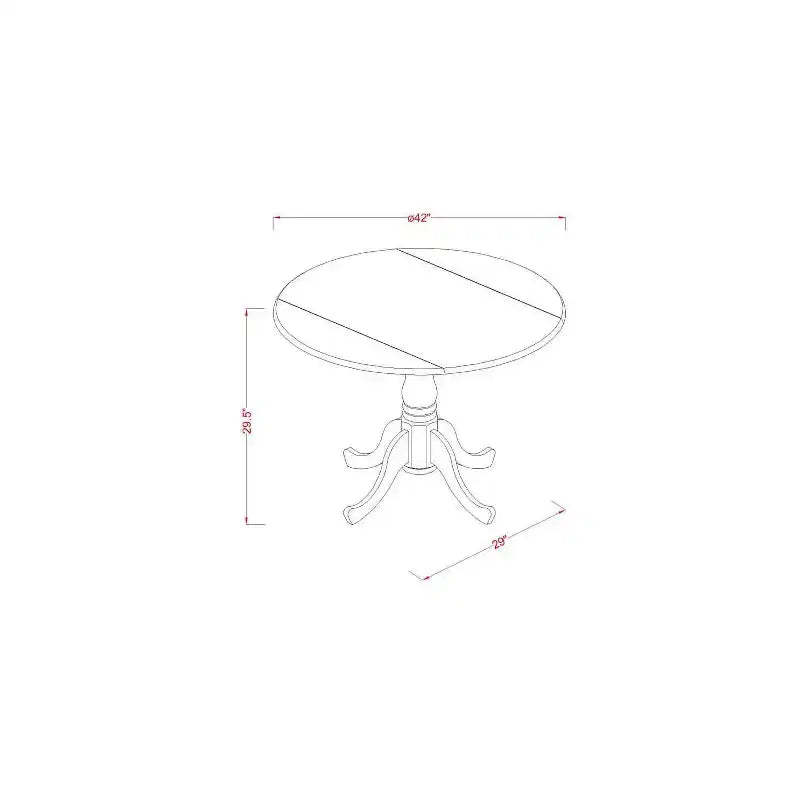 Ensemble table de salle à manger ronde 3 pièces, table de 107 cm avec rallonges et 2 chaises de cuisine