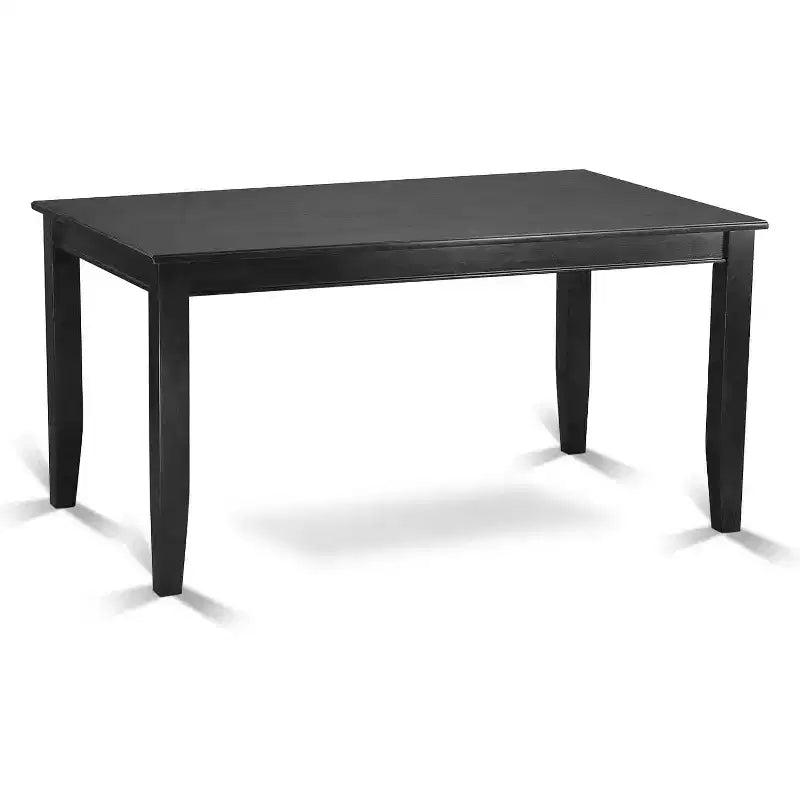 Ensemble de salle à manger 7 pièces – Table de salle à manger et 6 chaises – 91x152 cm – Finition noire
