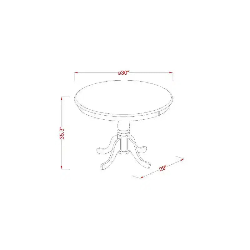 Ensemble table de pub pour cuisine - Ensemble de dînette 5 pièces avec chaises - Conception pour petits espaces - Fini chêne chaud