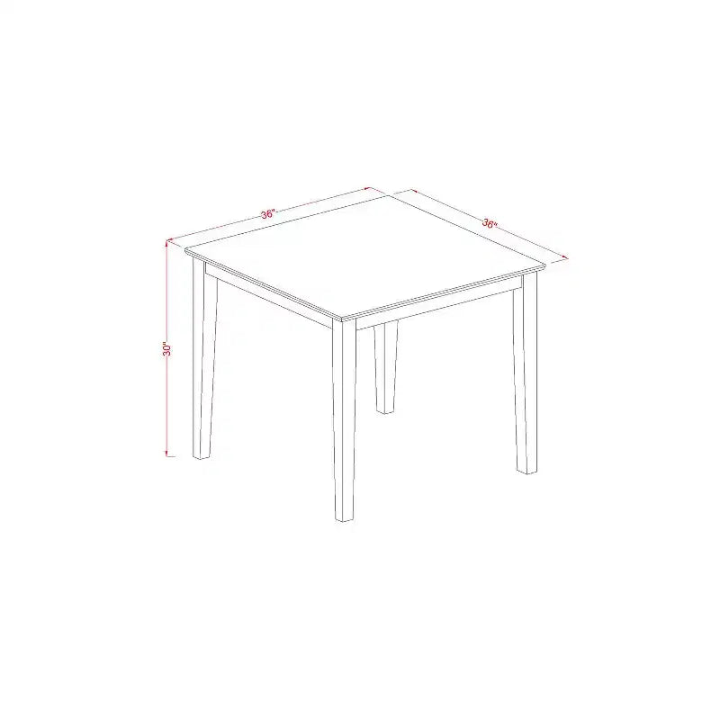 Ensemble de salle à manger rétro 5 pièces - Table et chaises en bois dur - Motif floral - Élégant ensemble de salle à manger de cuisine