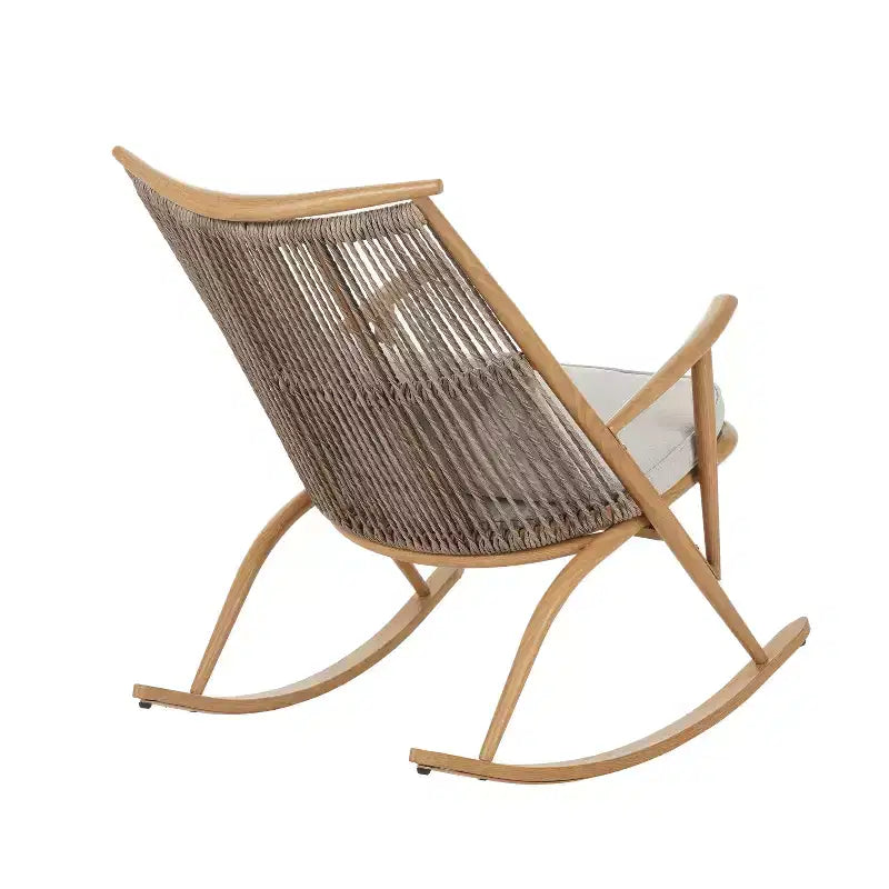 Christopher Knight Home Ilaria Ensemble de 3 Fauteuils à Bascule d'extérieur en Rotin avec Table d'Appoint en Carreaux de Céramique