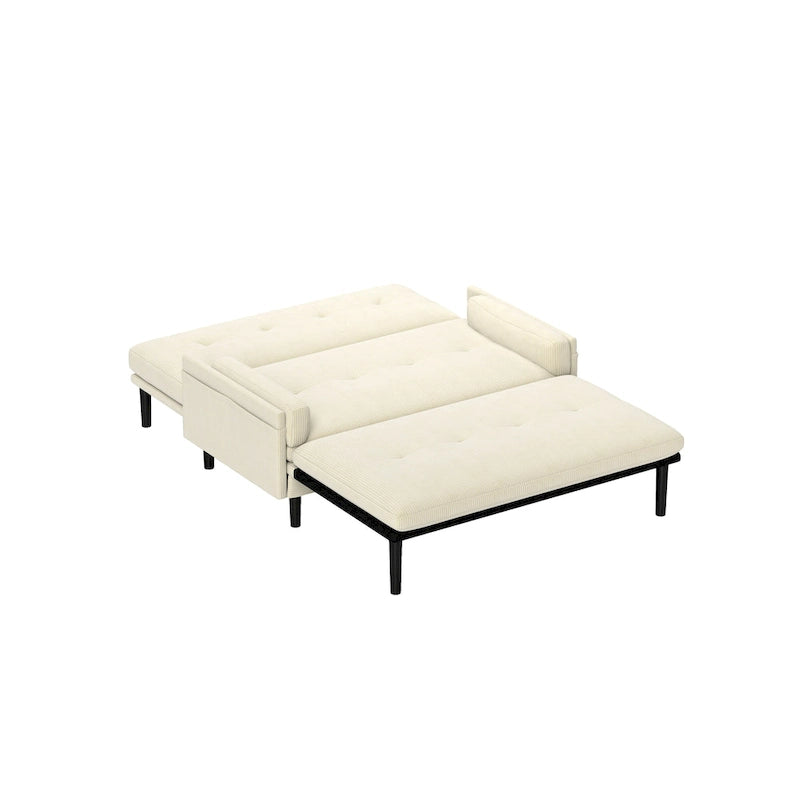 Ivory 55.11 Multi-Functional Loveseat, Convertible Lounge Chair & Bed