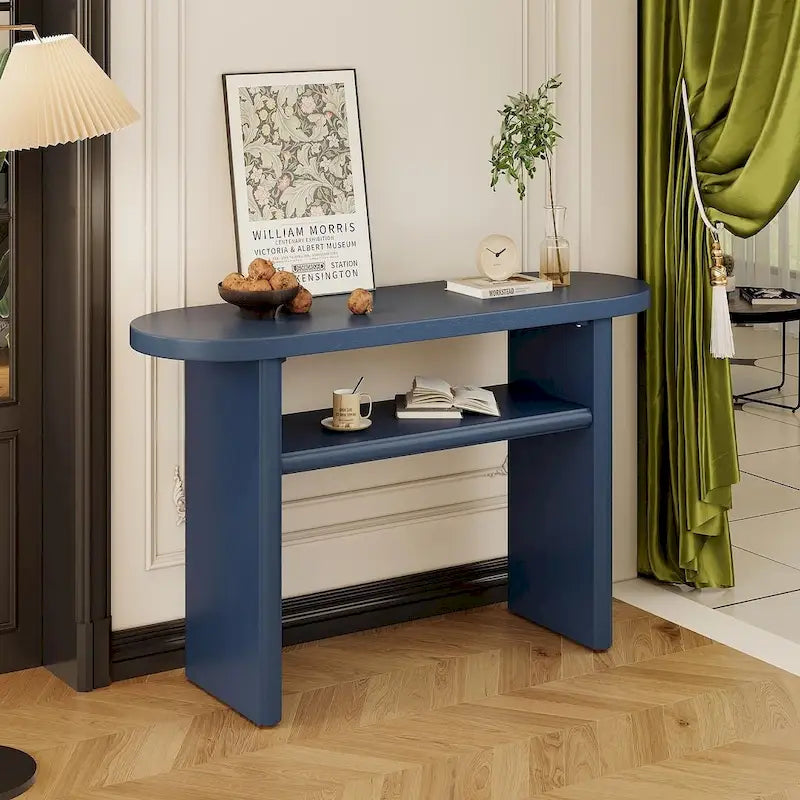 Modern Wooden Console Table with Shelf