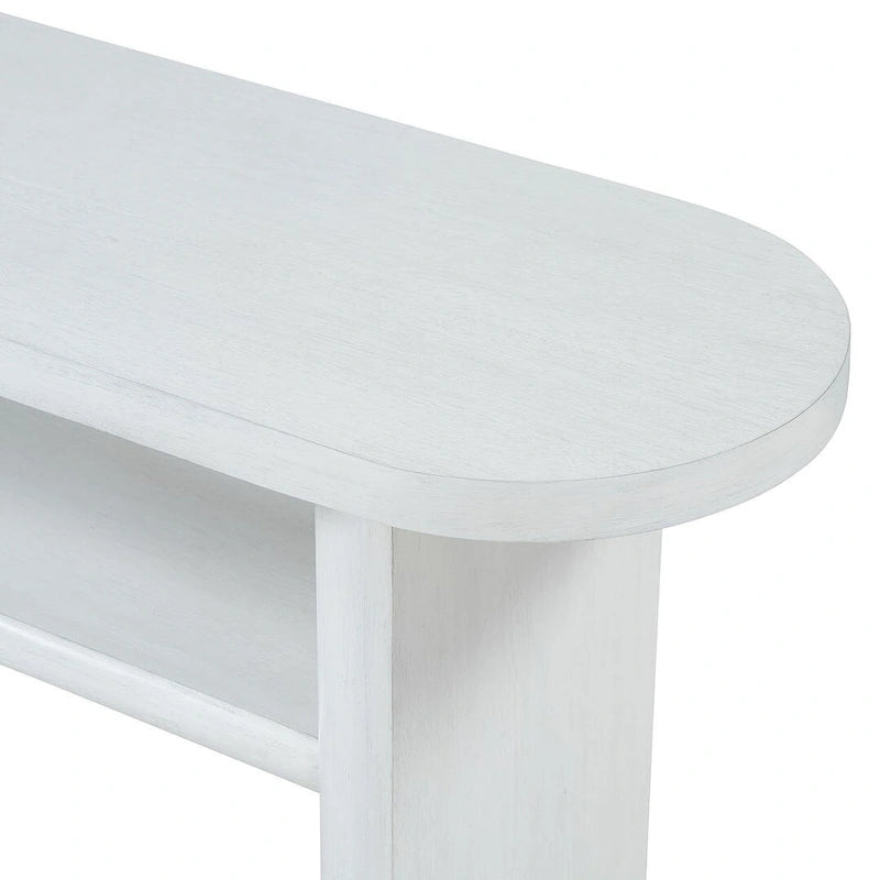 Modern Wooden Console Table with Shelf
