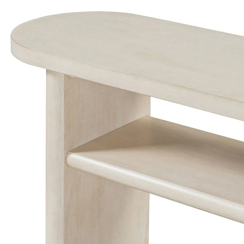 Modern Wooden Console Table with Shelf
