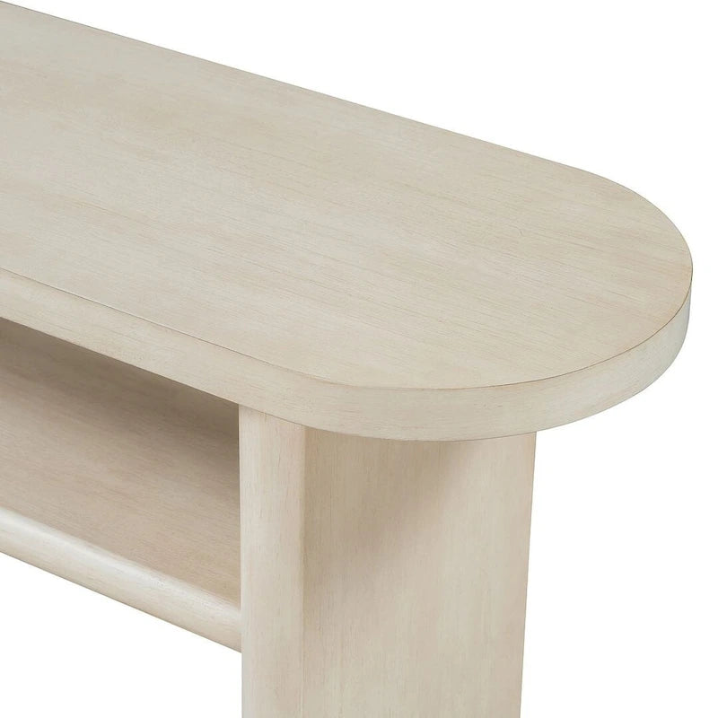 Modern Wooden Console Table with Shelf