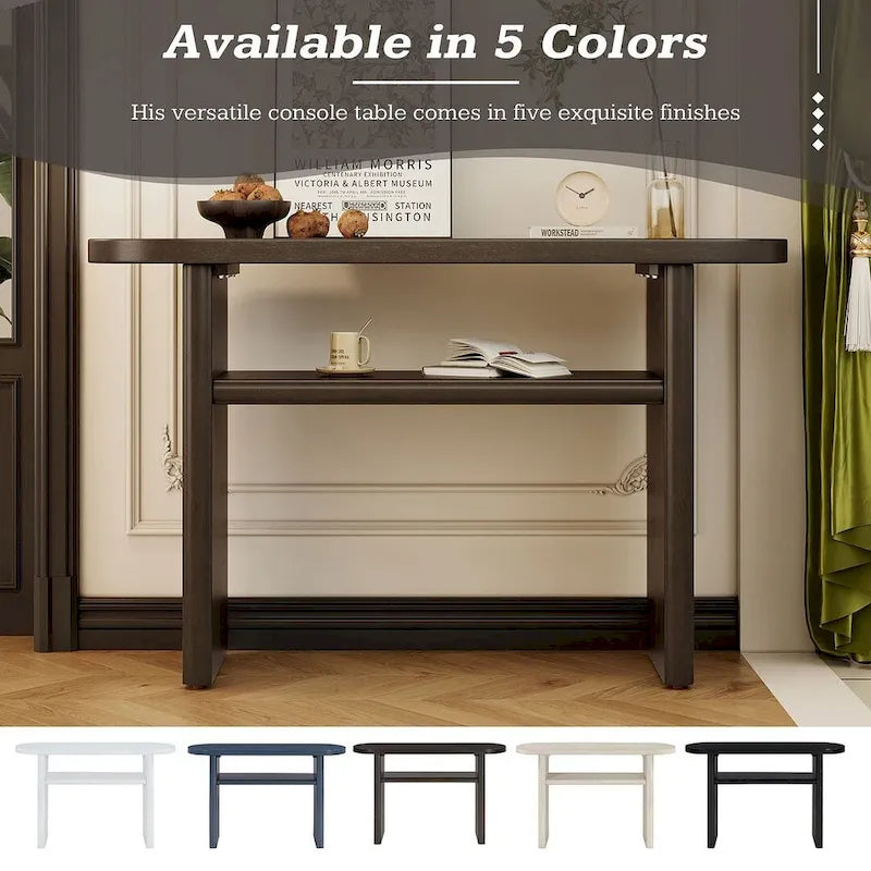 Modern Wooden Console Table with Shelf