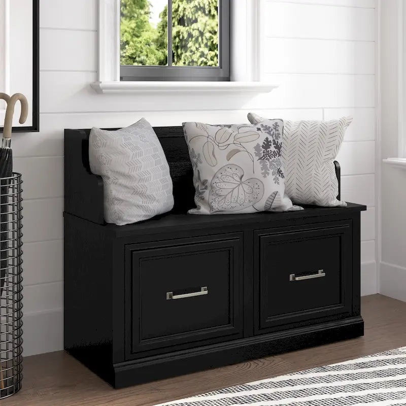 40W Entryway Bench with Doors