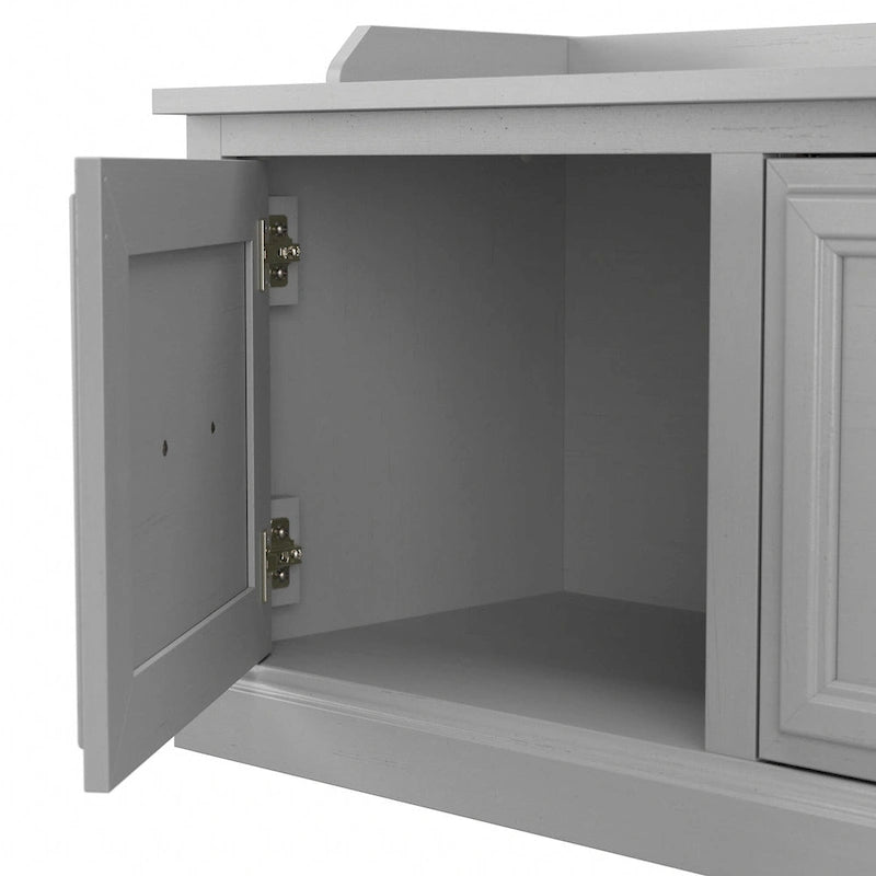 40W Entryway Bench with Doors