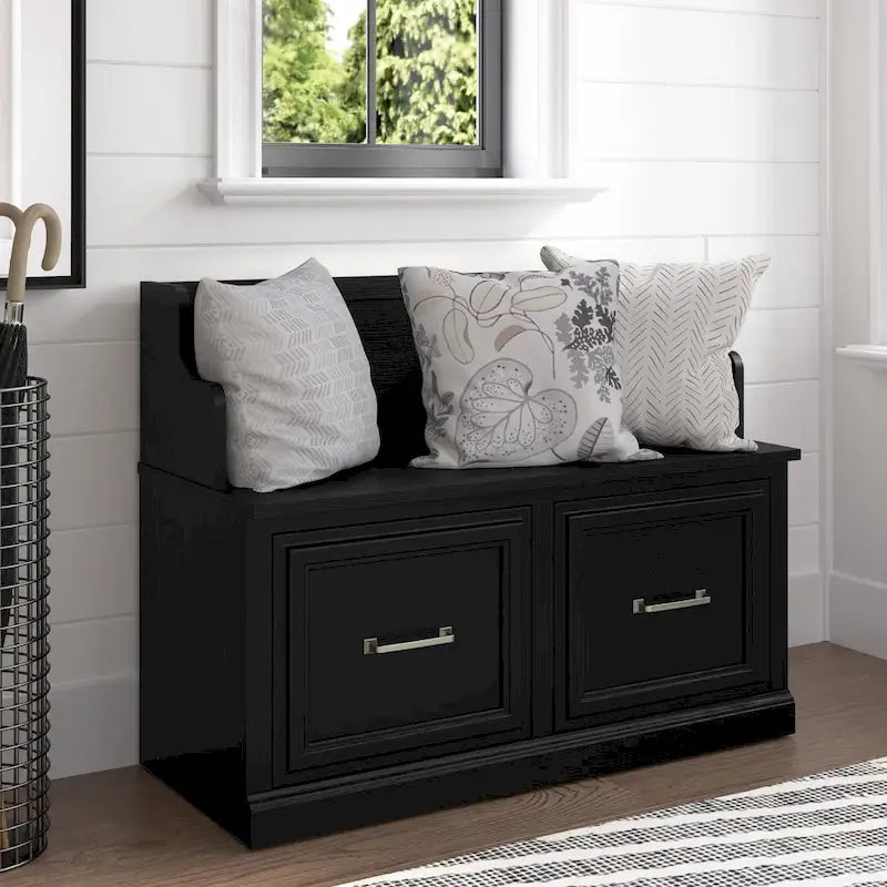 40W Entryway Bench with Doors