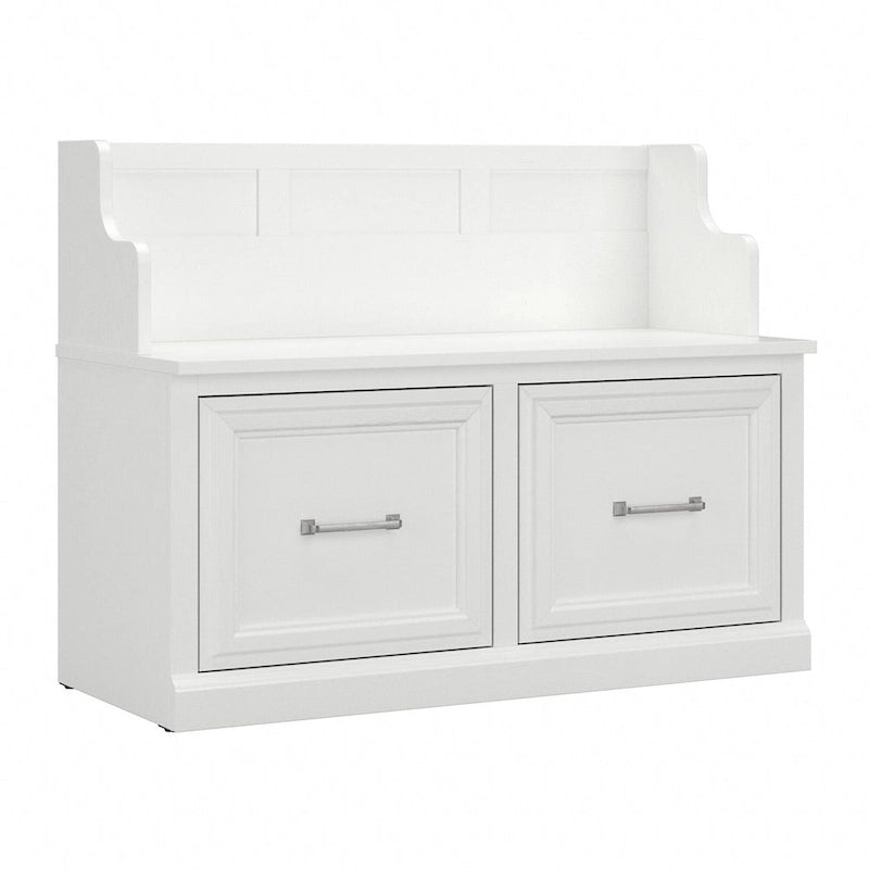 40W Entryway Bench with Doors