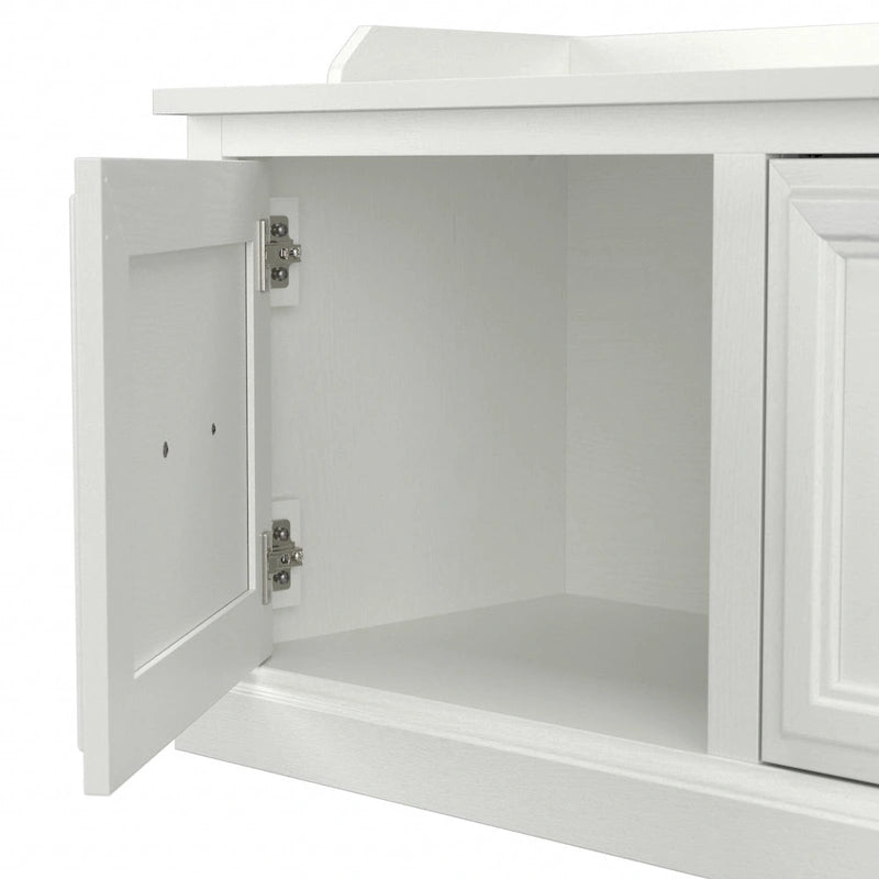 40W Entryway Bench with Doors