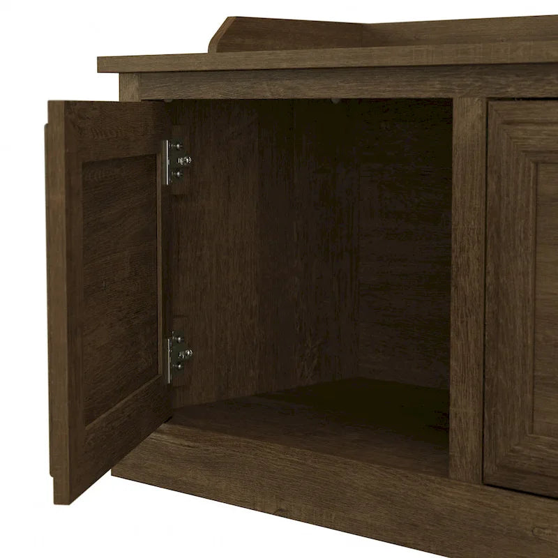 40W Entryway Bench with Doors
