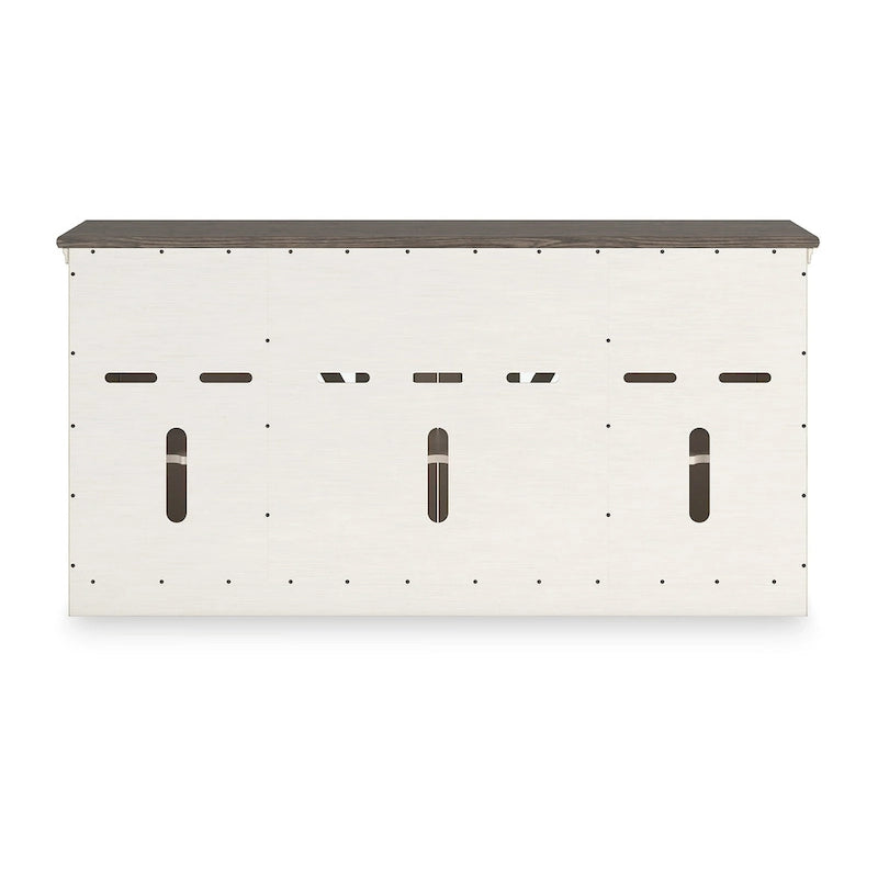 White/Gray 73 TV Stand for TVs up to 83 - 72.5 W x 20.25 D x 36.13 H