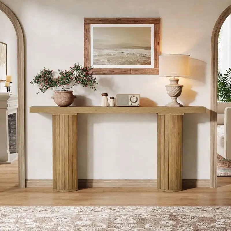 63 Inches Long Console Table for Entryway Hallway Living Room