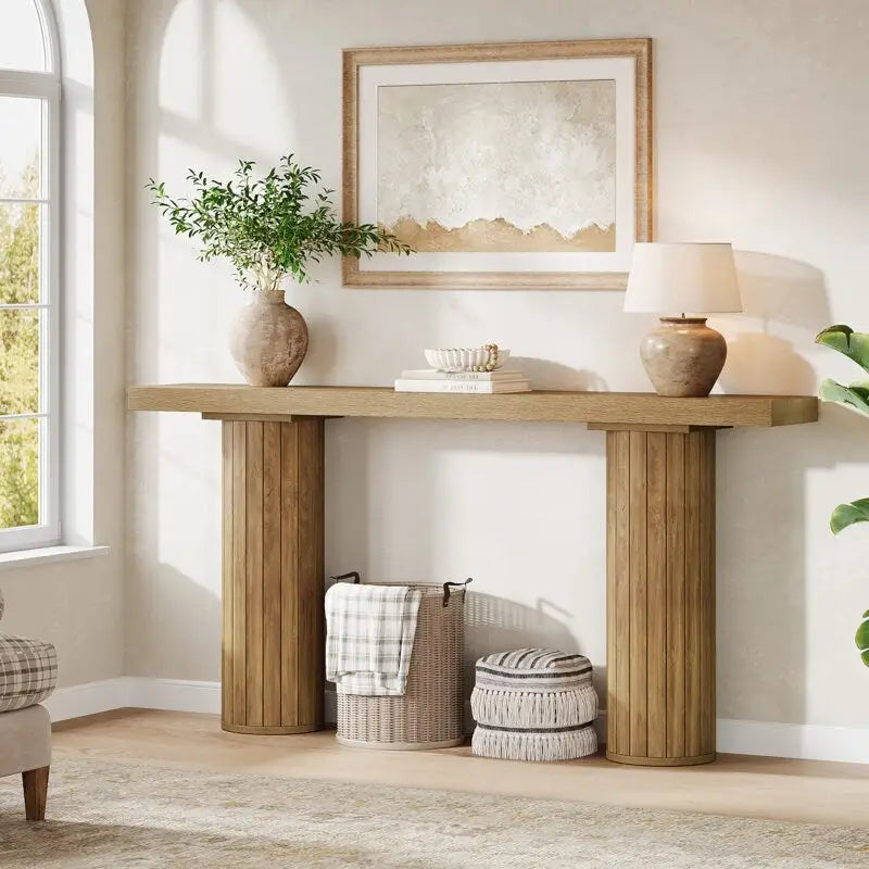 63 Inches Long Console Table for Entryway Hallway Living Room