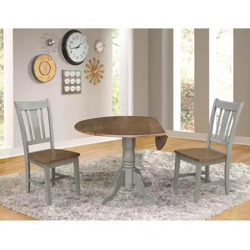 Table à deux abattants Mase de 42 po avec 2 chaises latérales San Remo - International Concepts