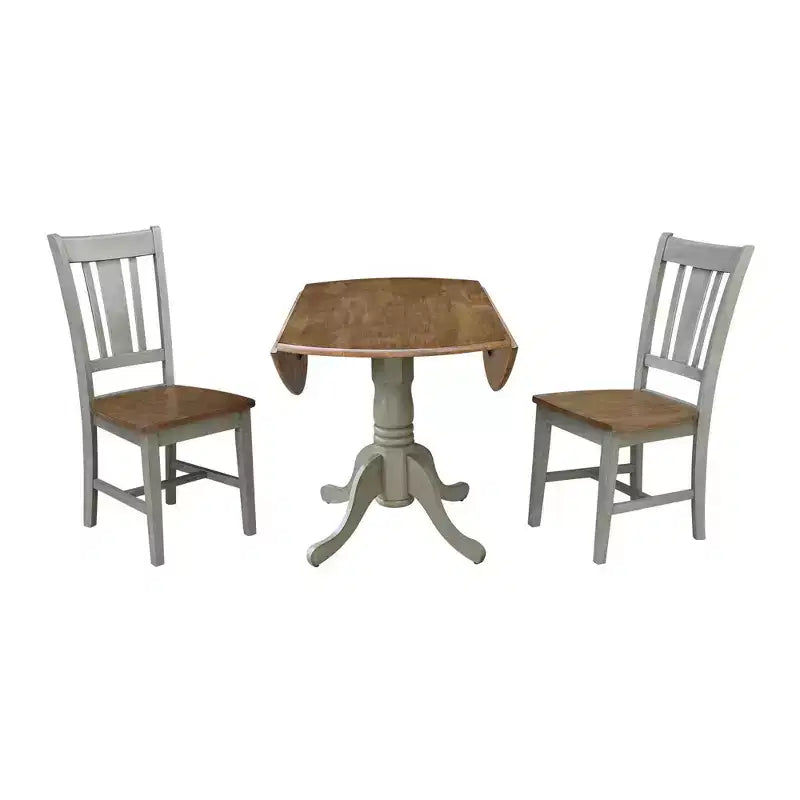 Table à deux abattants Mase de 42 po avec 2 chaises latérales San Remo - International Concepts