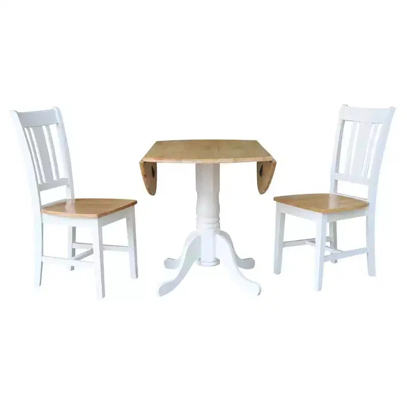 Table à deux abattants Mase de 42 po avec 2 chaises latérales San Remo - International Concepts