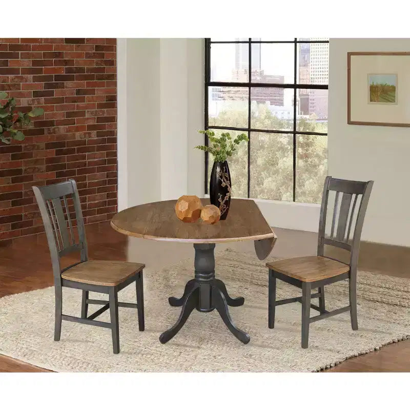 Table à deux abattants Mase de 42 po avec 2 chaises latérales San Remo - International Concepts