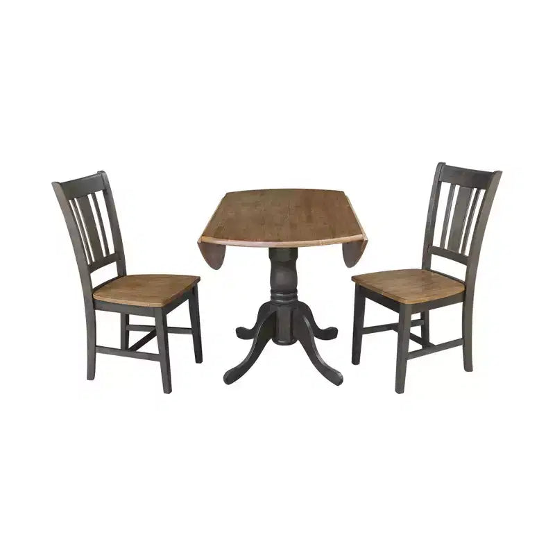 Table à deux abattants Mase de 42 po avec 2 chaises latérales San Remo - International Concepts