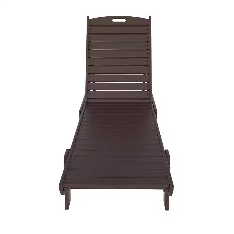 WestinTrends Ensemble de 2 chaises longues de patio en polythène avec table d'appoint