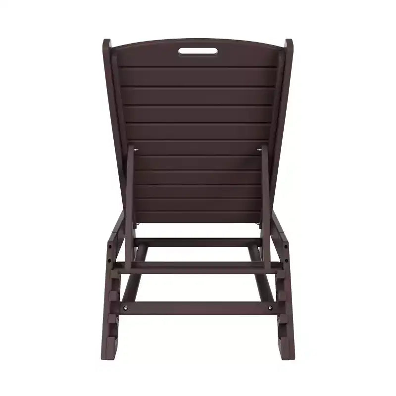 WestinTrends Ensemble de 2 chaises longues de patio en polythène avec table d'appoint