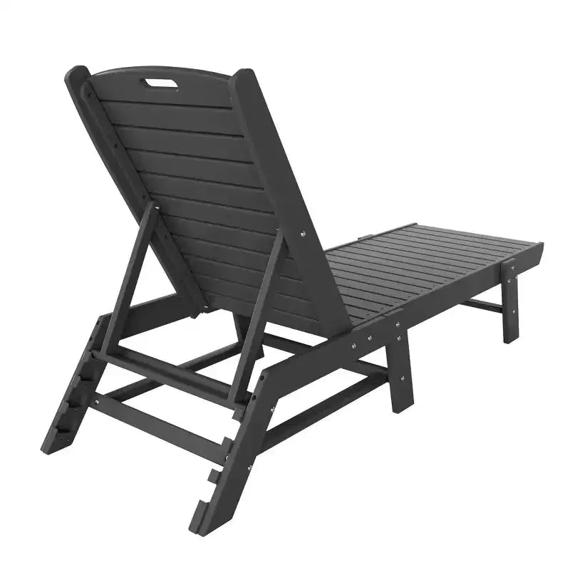 WestinTrends Ensemble de 2 chaises longues de patio en polythène avec table d'appoint