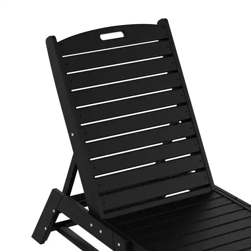 WestinTrends Ensemble de 2 chaises longues de patio en polythène avec table d'appoint