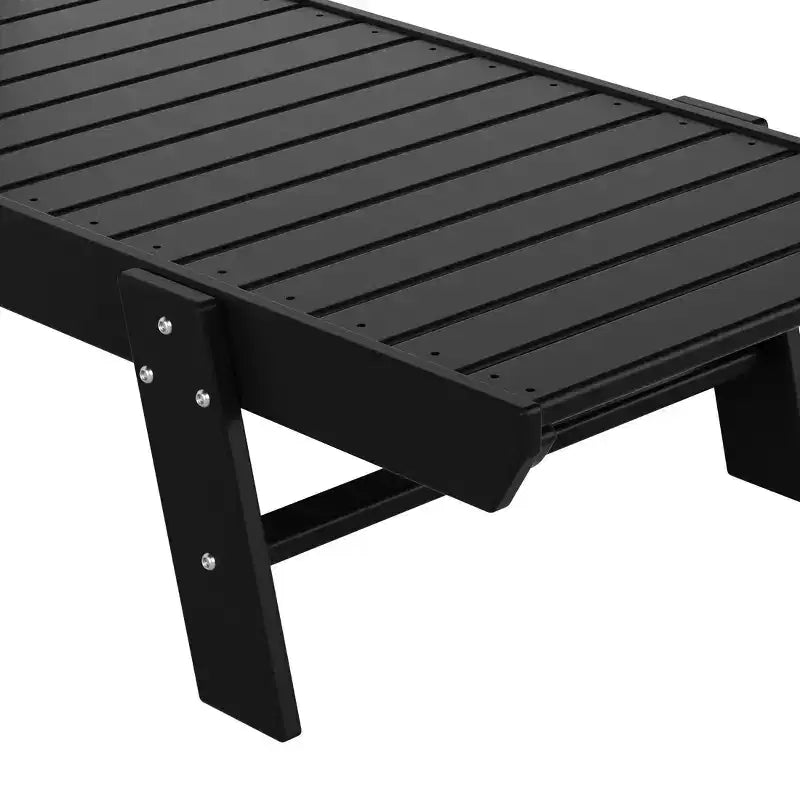 WestinTrends Ensemble de 2 chaises longues de patio en polythène avec table d'appoint