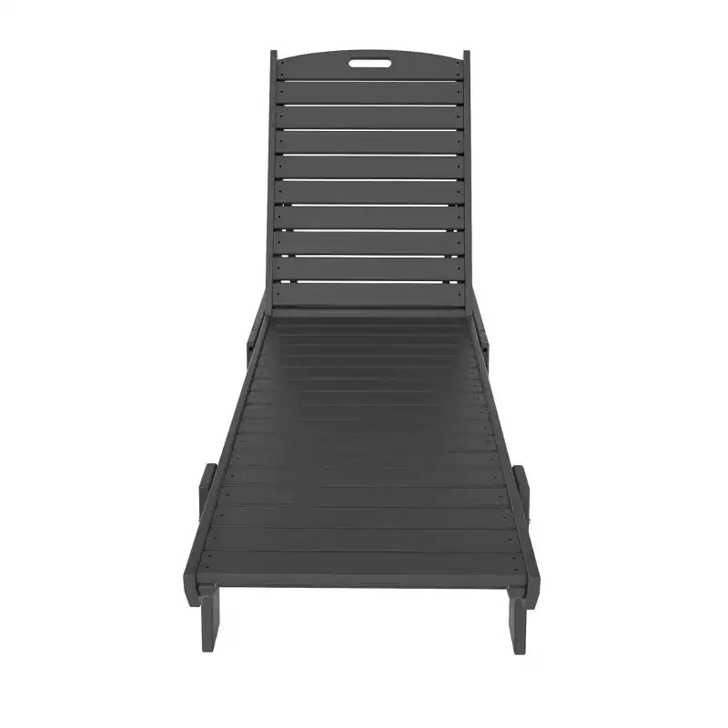 WestinTrends Ensemble de 3 pièces : chaise longue d'extérieur en polyéthylène avec table d'appoint