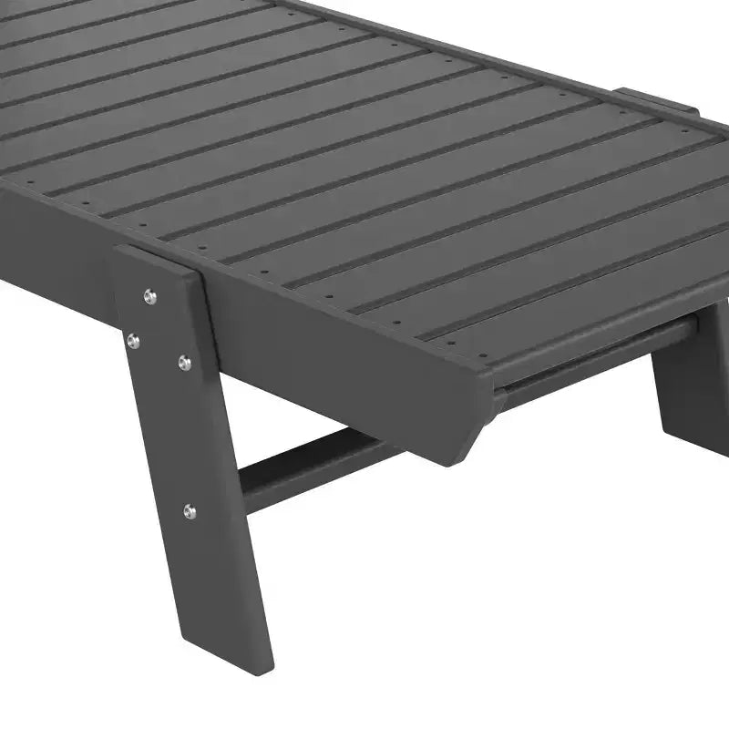 WestinTrends Ensemble de 3 pièces : chaise longue d'extérieur en polyéthylène avec table d'appoint