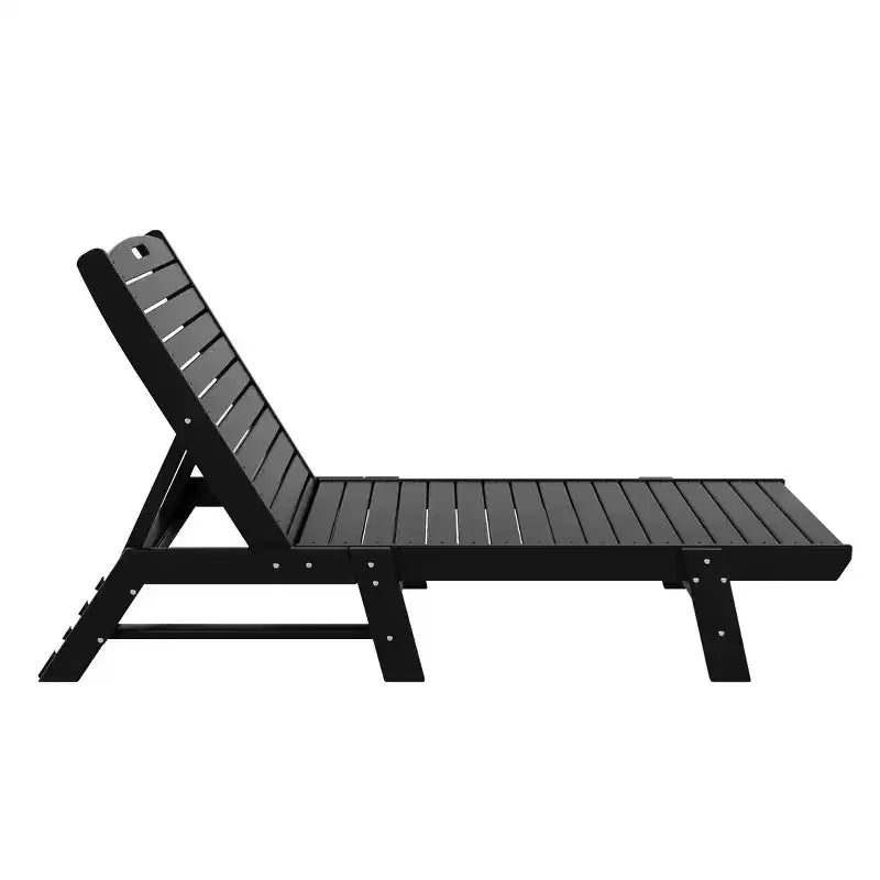 WestinTrends Ensemble de 3 pièces : chaise longue d'extérieur en polyéthylène avec table d'appoint