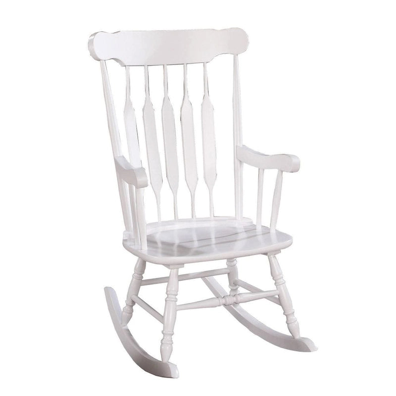 Country Design White Wood Rocking Chair